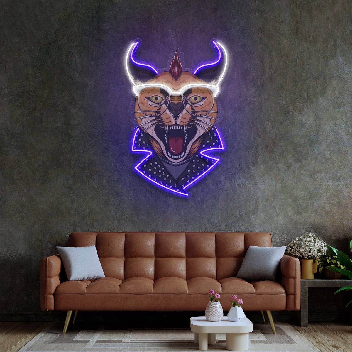 Caracal Cat LED Neon Sign Light Pop Art