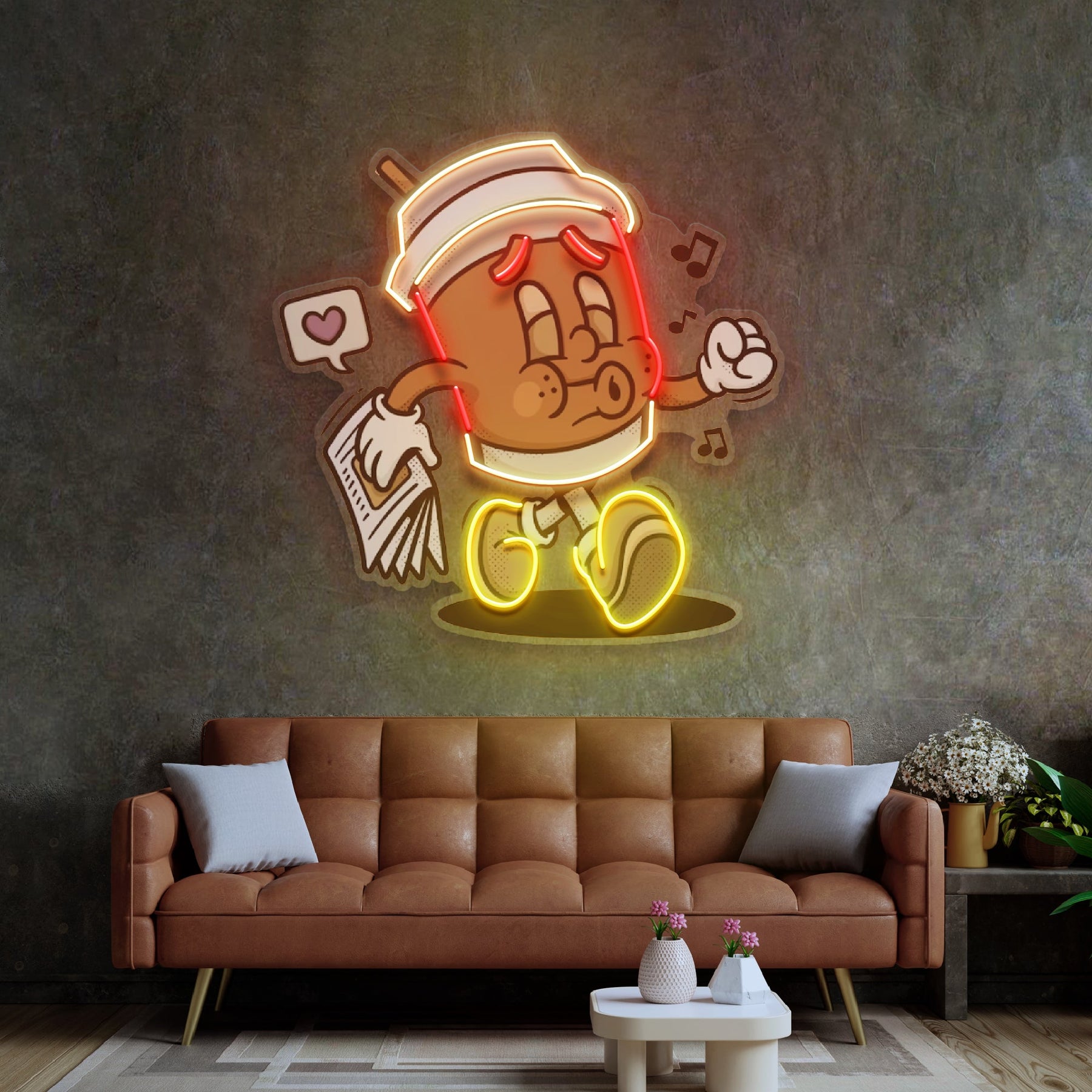 Coffee Cup Retro LED Neon Sign Light Pop Art