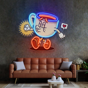 Coffee Cup Cute Trendy Retro LED Neon Sign Light Pop Art