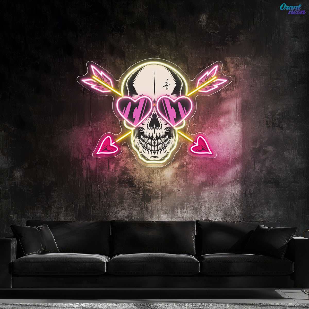 Kiss of Death, Heart of Love Best Gift For Valentine Neon Sight Light Artwork