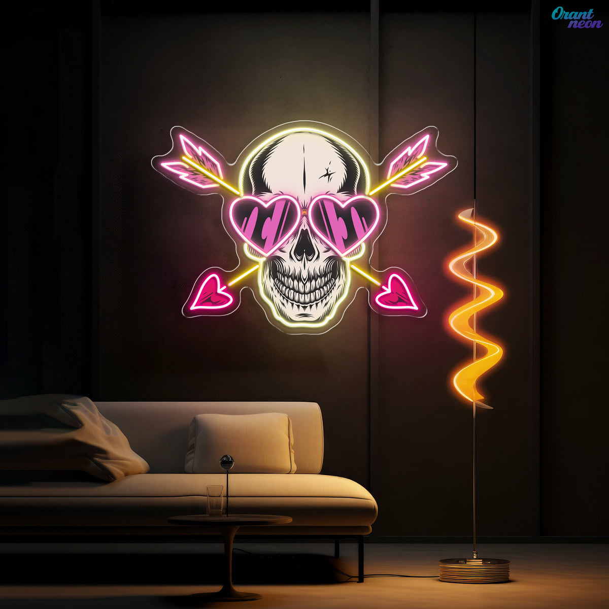 Kiss of Death, Heart of Love Best Gift For Valentine Neon Sight Light Artwork