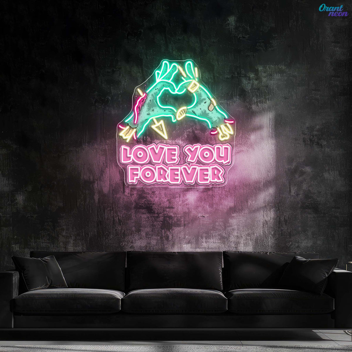 Risen for Love: A Valentine’s Zombie Glow Neon Sight Light Artwork