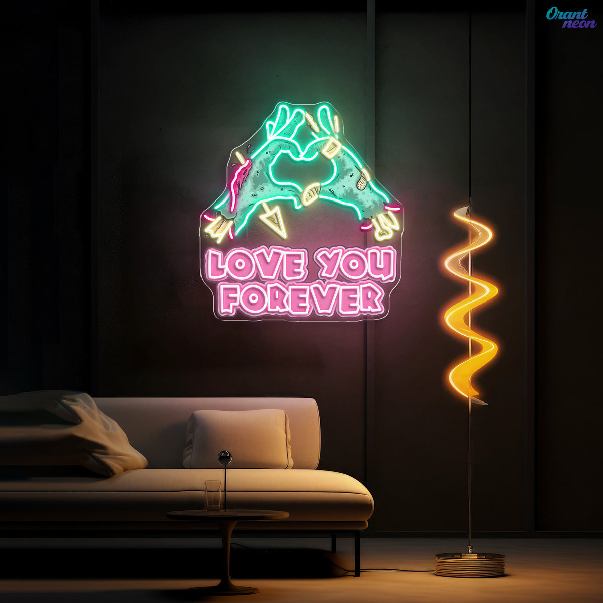 Risen for Love: A Valentine’s Zombie Glow Neon Sight Light Artwork