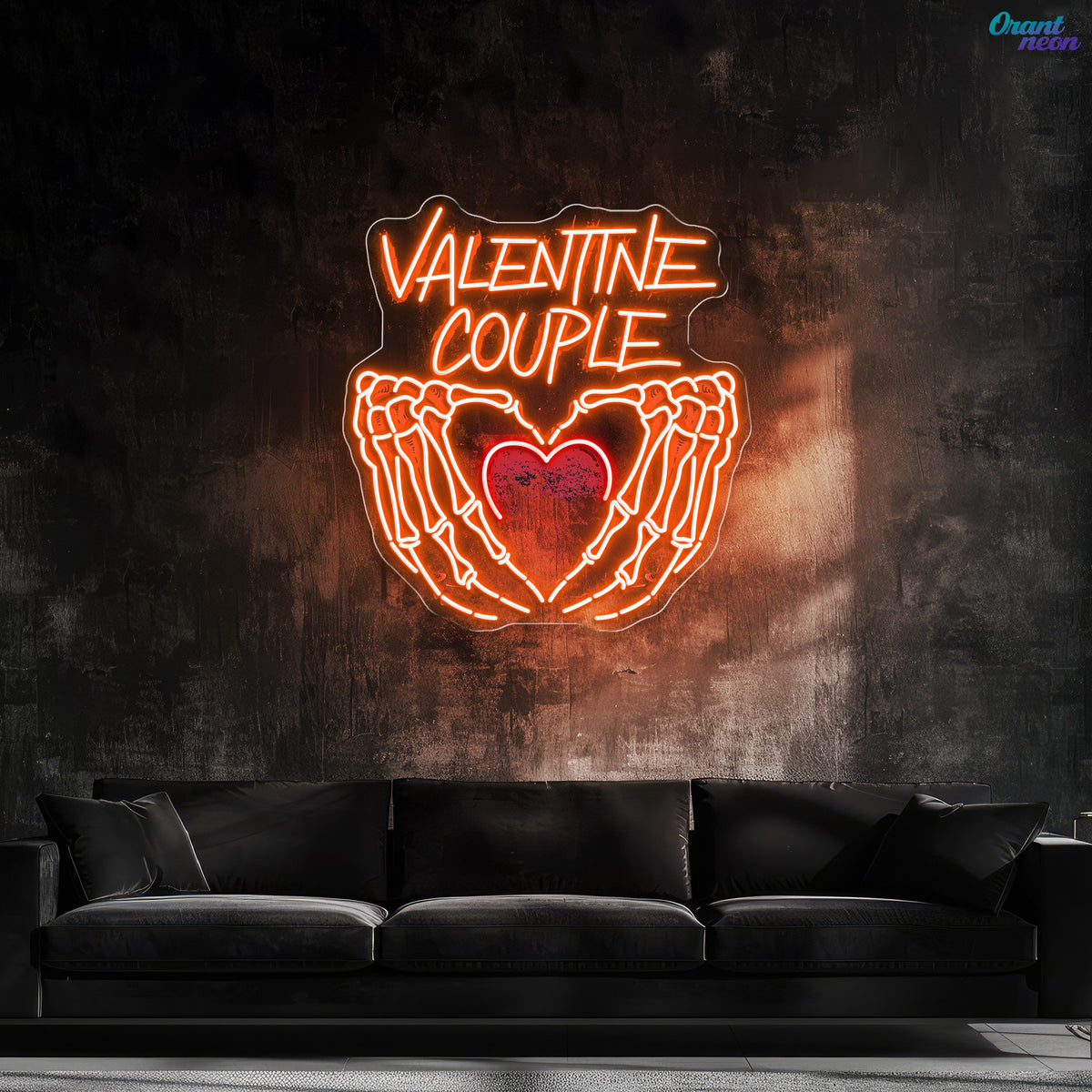 Skeleton Love: A Heart of Bones Best Gift For Valentine Neon Sight Light Artwork