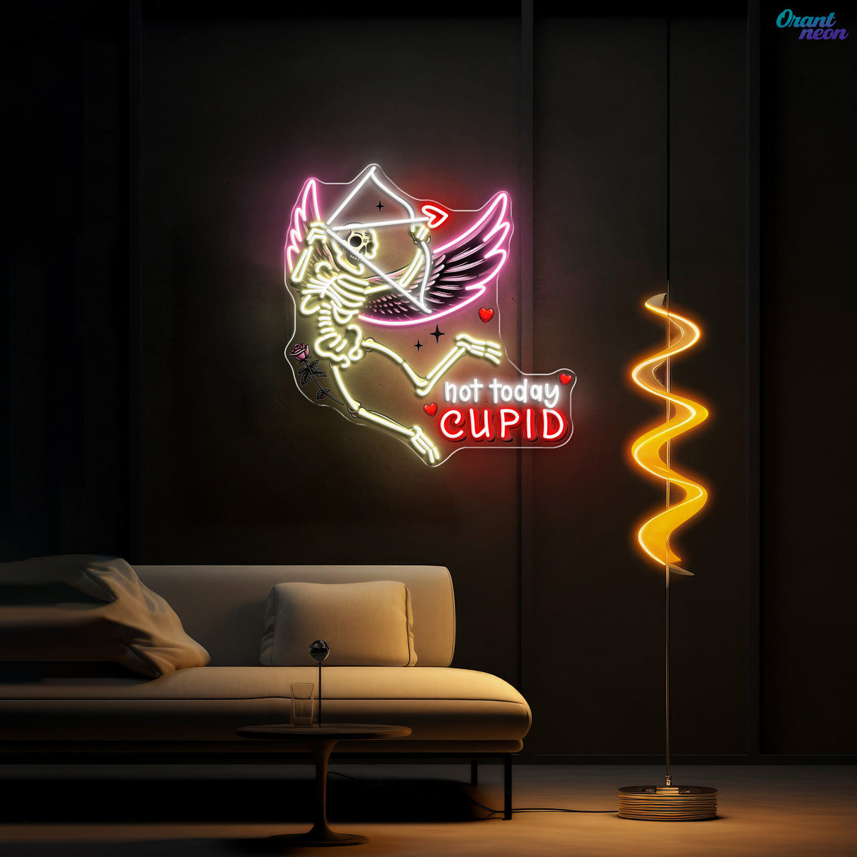 Fleshless Cupid, Endless Love Best Gift For Valentine Neon Sight Light Artwork