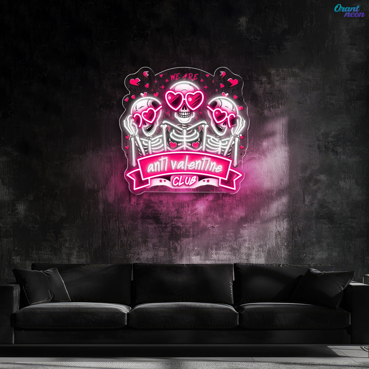 Valentine’s Vibe: Dark Love Best Gift For Valentine Neon Sight Light Artwork