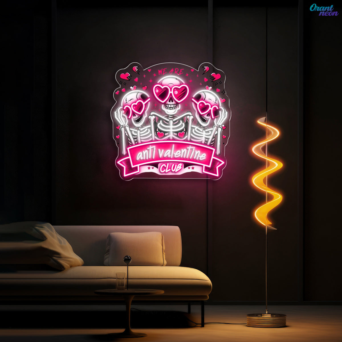 Valentine’s Vibe: Dark Love Best Gift For Valentine Neon Sight Light Artwork