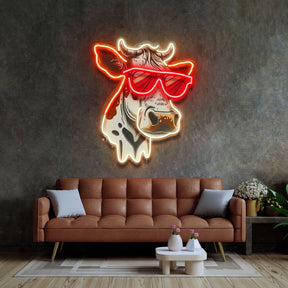 Cool Cow LED Neon Sign Light Pop Art