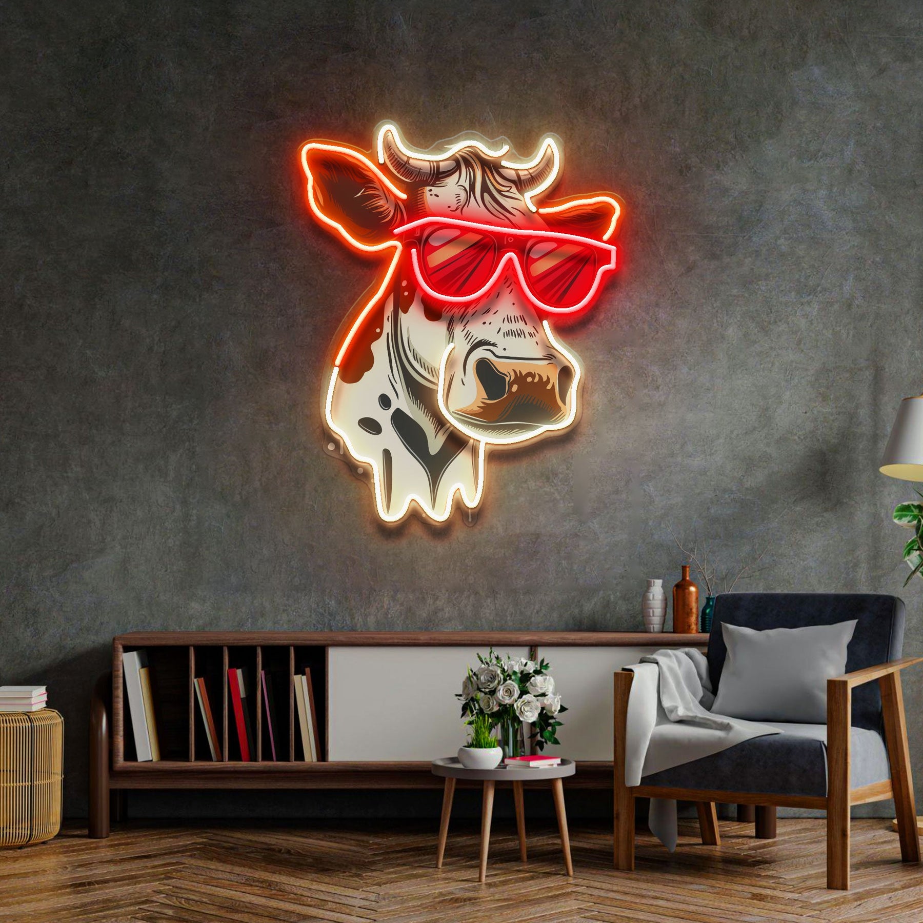 Cool Cow LED Neon Sign Light Pop Art