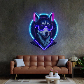 Cool Husky LED Neon Sign Light Pop Art