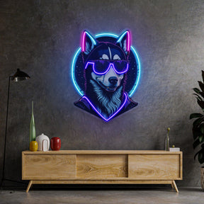 Cool Husky LED Neon Sign Light Pop Art