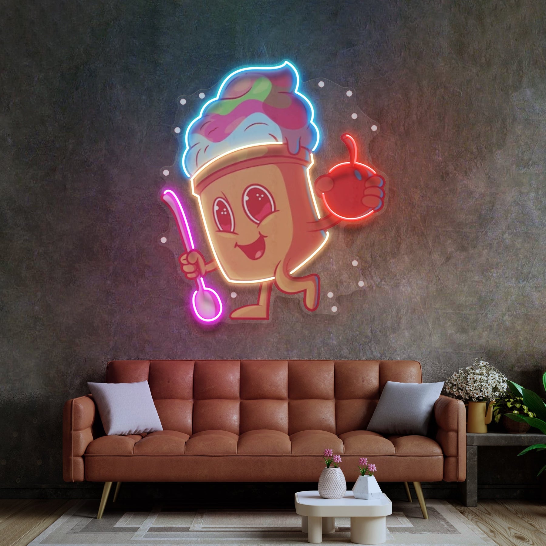 Cool Ice Cream LED Neon Sign Light Pop Art