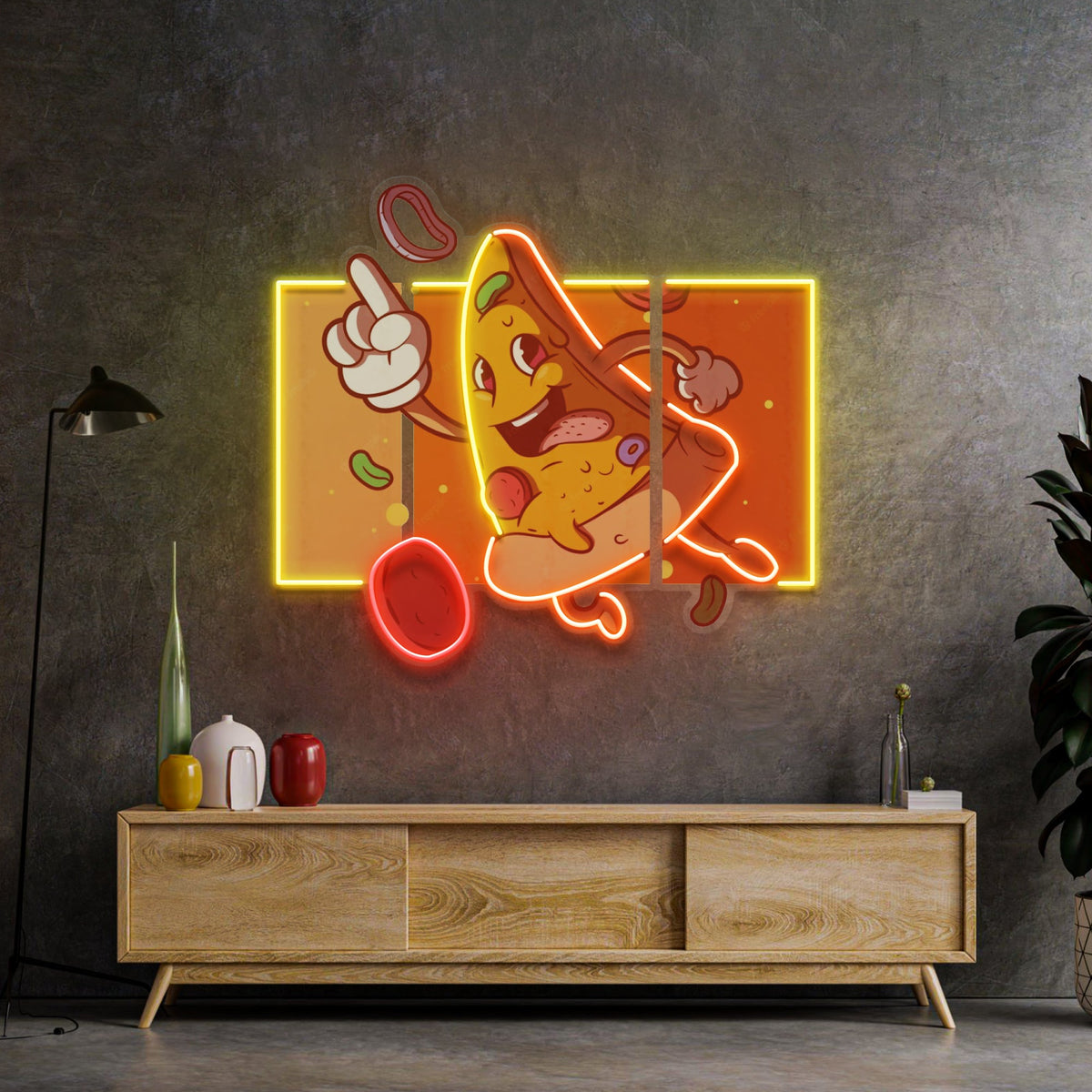Cool Pizza Slice LED Neon Sign Light Pop Art