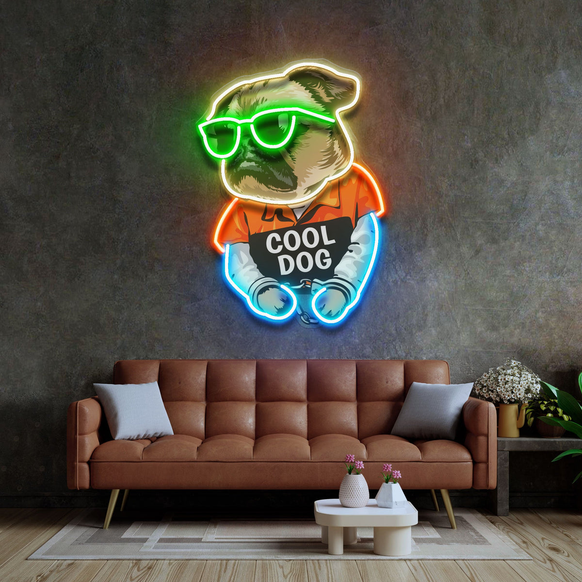 Cool Pug LED Neon Sign Light Pop Art