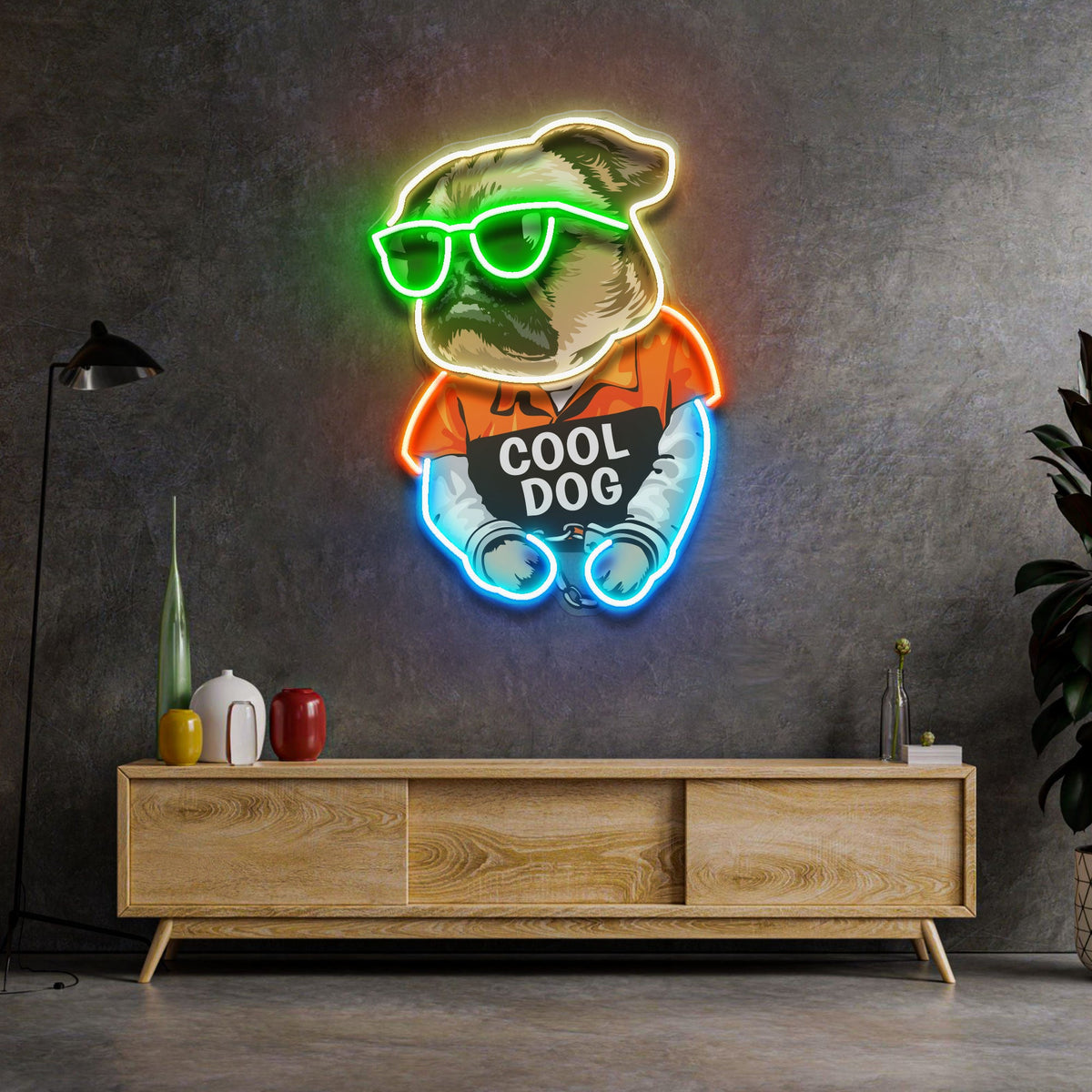 Cool Pug LED Neon Sign Light Pop Art