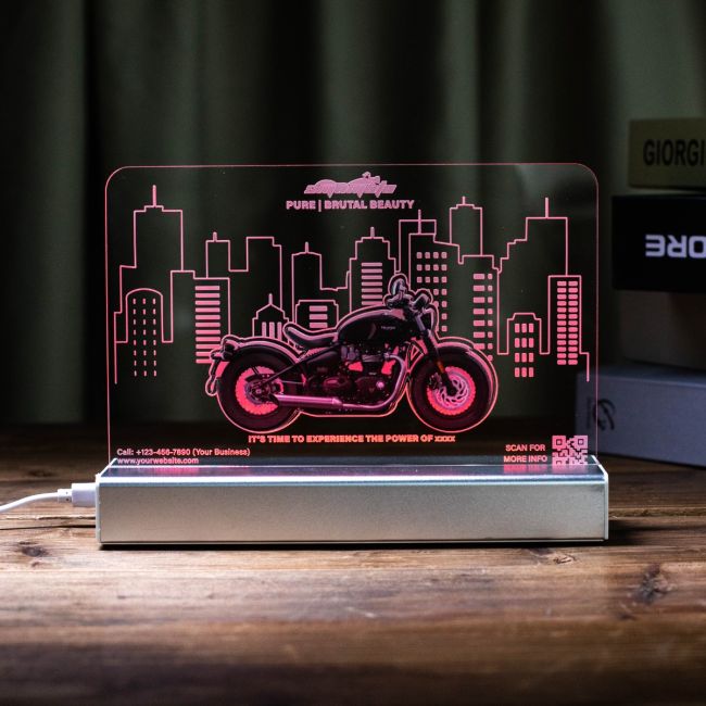 Custom 3D LED Motorcycle Night Light SGTN031