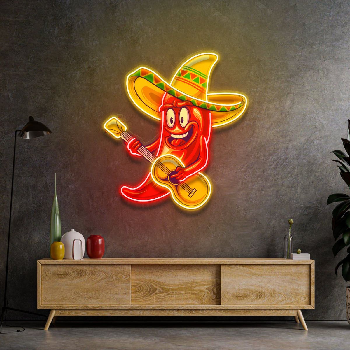 Cute Chilli Pepper LED Neon Sign Light Pop Art