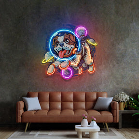 Dog Astronaut LED Neon Sign Light Pop Art