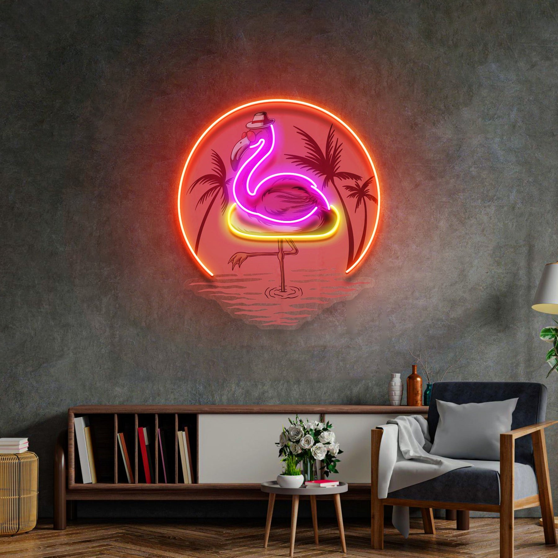 Flaming Summer LED Neon Sign Light Pop Art
