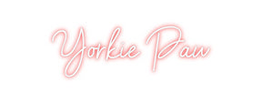 Custom Neon: Yorkie Paw