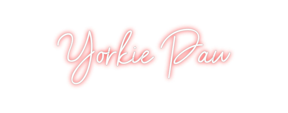 Custom Neon: Yorkie Paw