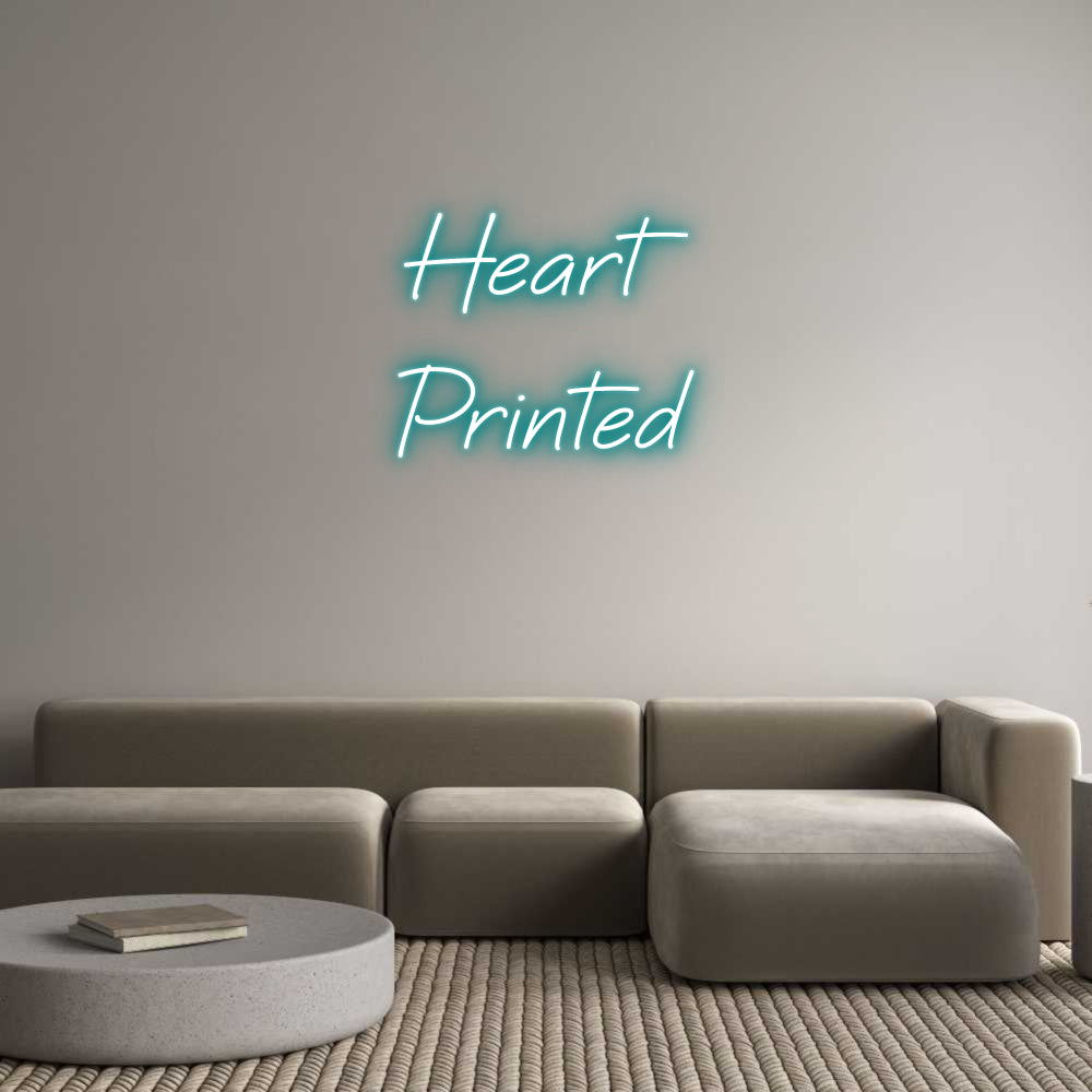 Custom Neon: Heart Printed