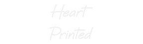 Custom Neon: Heart Printed