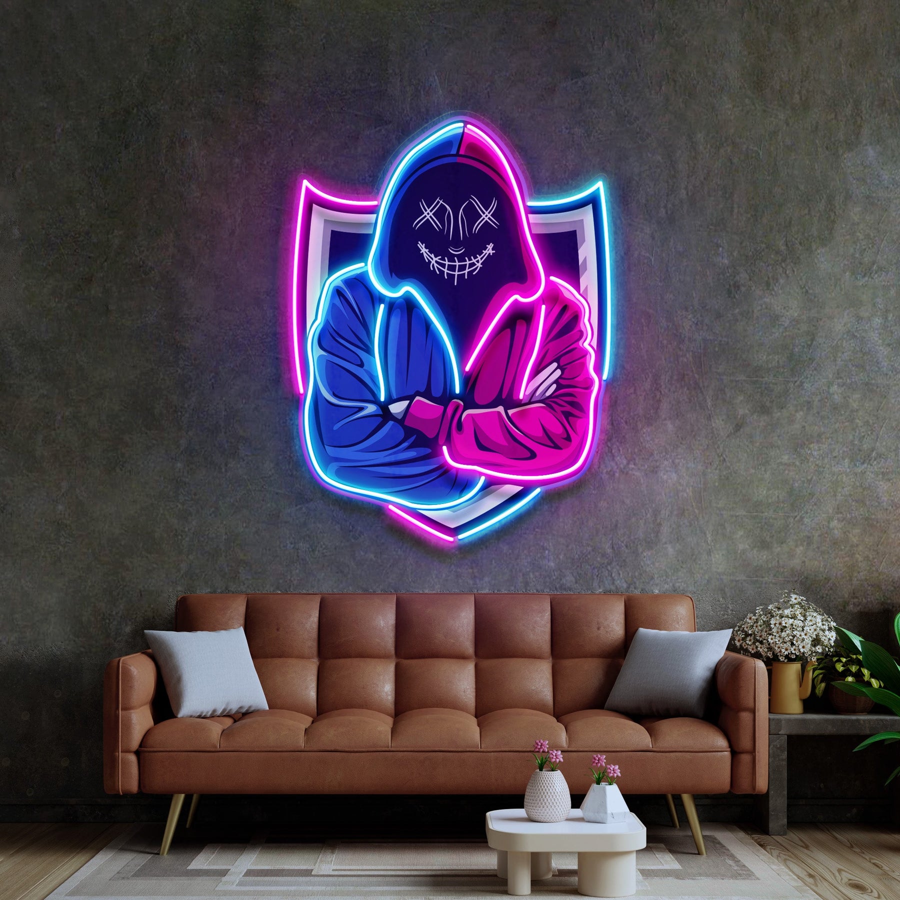 Hacker Mascot LED Neon Sign Light Pop Art