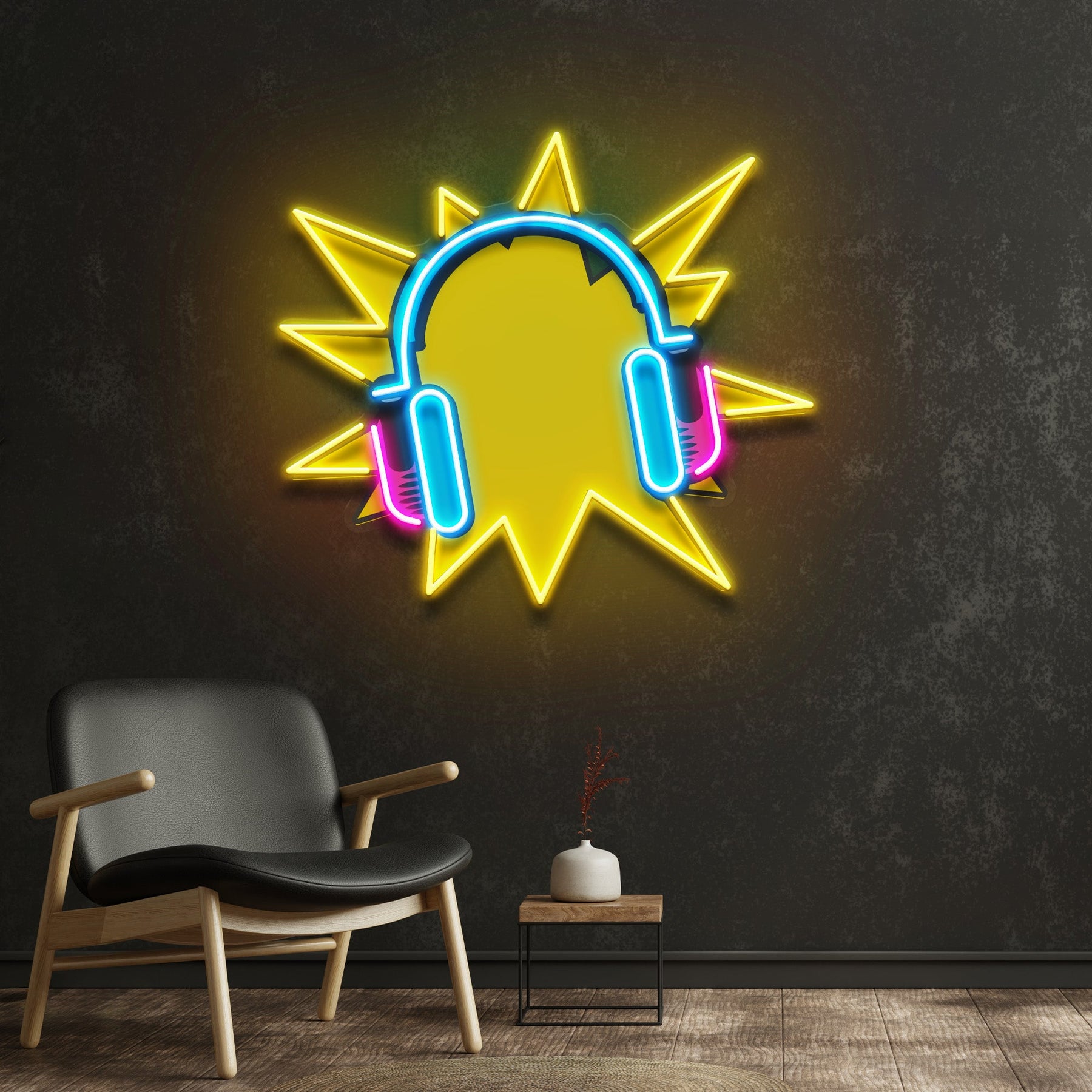 Headphone Pop Art LED Neon Sign Light Pop Art