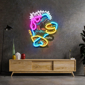 Hungry Dinosour LED Neon Sign Light Pop Art