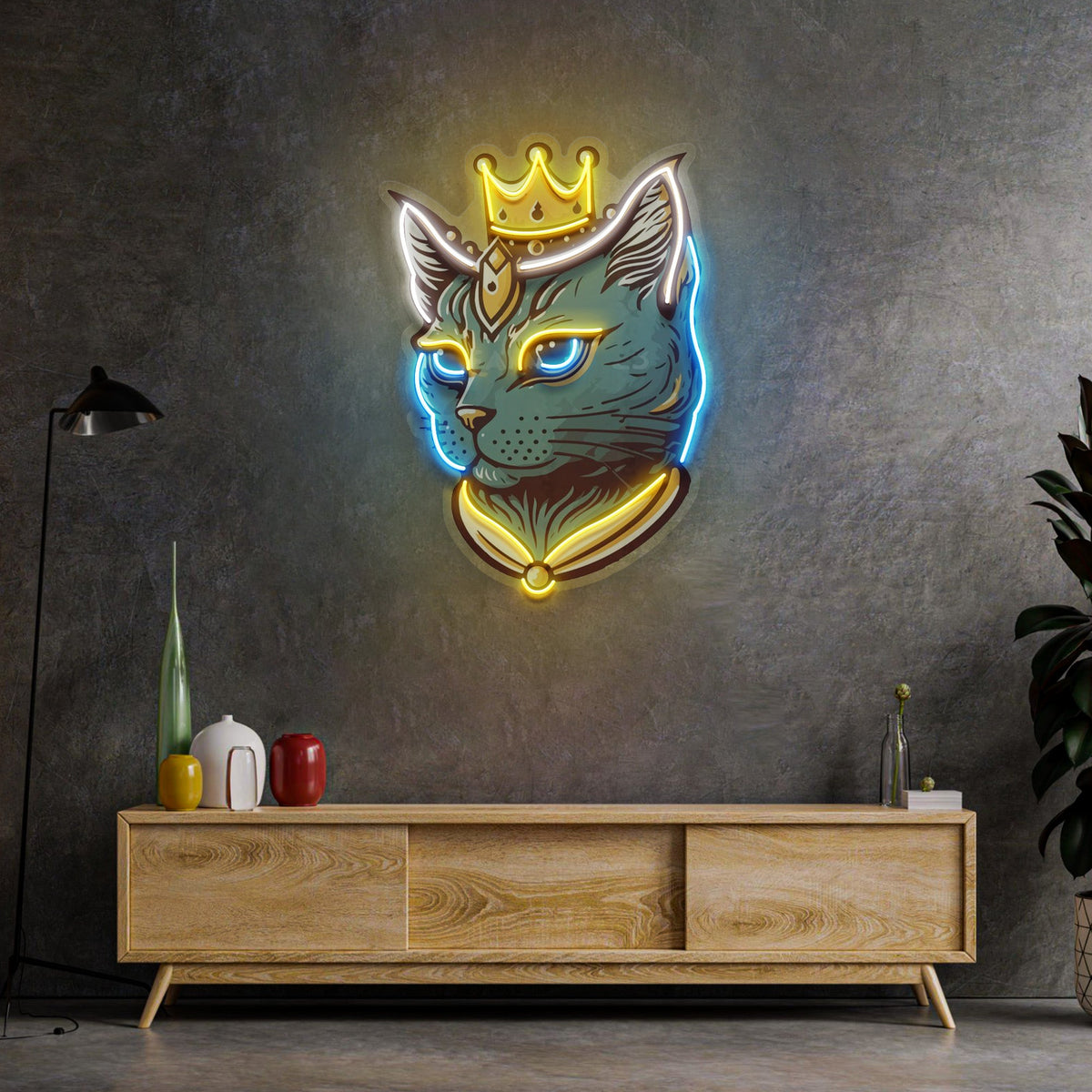 King Cat LED Neon Sign Light Pop Art