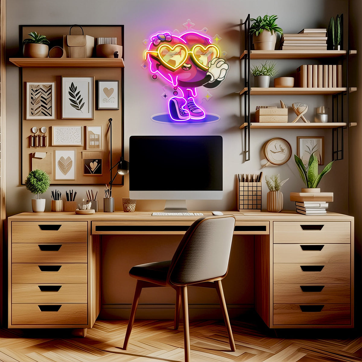 Lovely Heart LED Neon Sign Light Pop Art