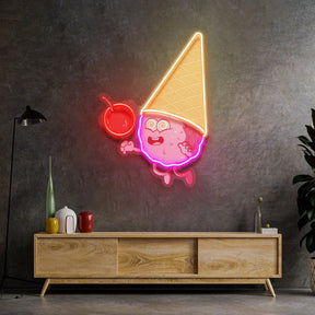 Magician Ice Cream LED Neon Sign Light Pop Art