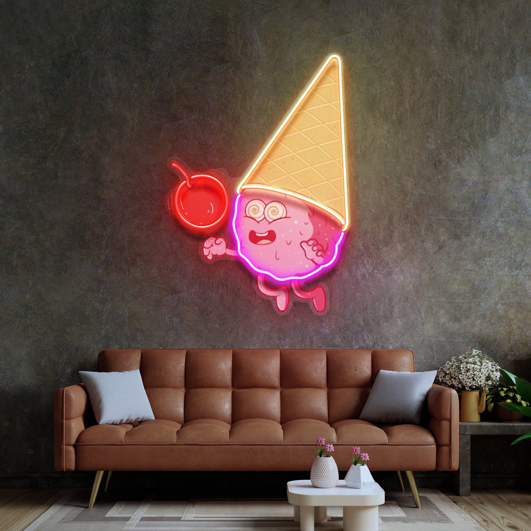 Magician Ice Cream LED Neon Sign Light Pop Art