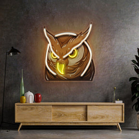 Owl Head LED Neon Sign Light Pop Art