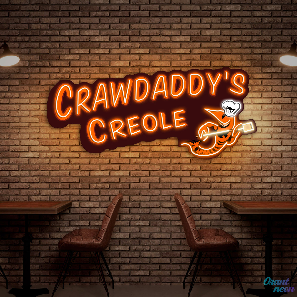 Custom Neon Sign for Craw Daddy's Creole (48 inches - Outdoor - Double sided)