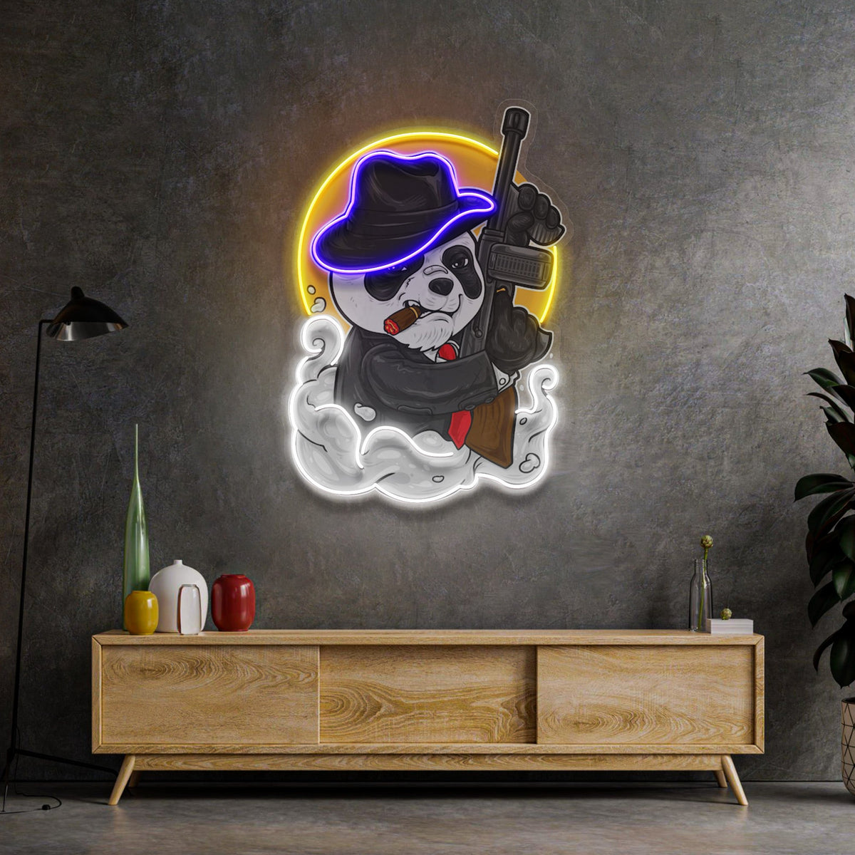 Panda Mafia LED Neon Sign Light Pop Art