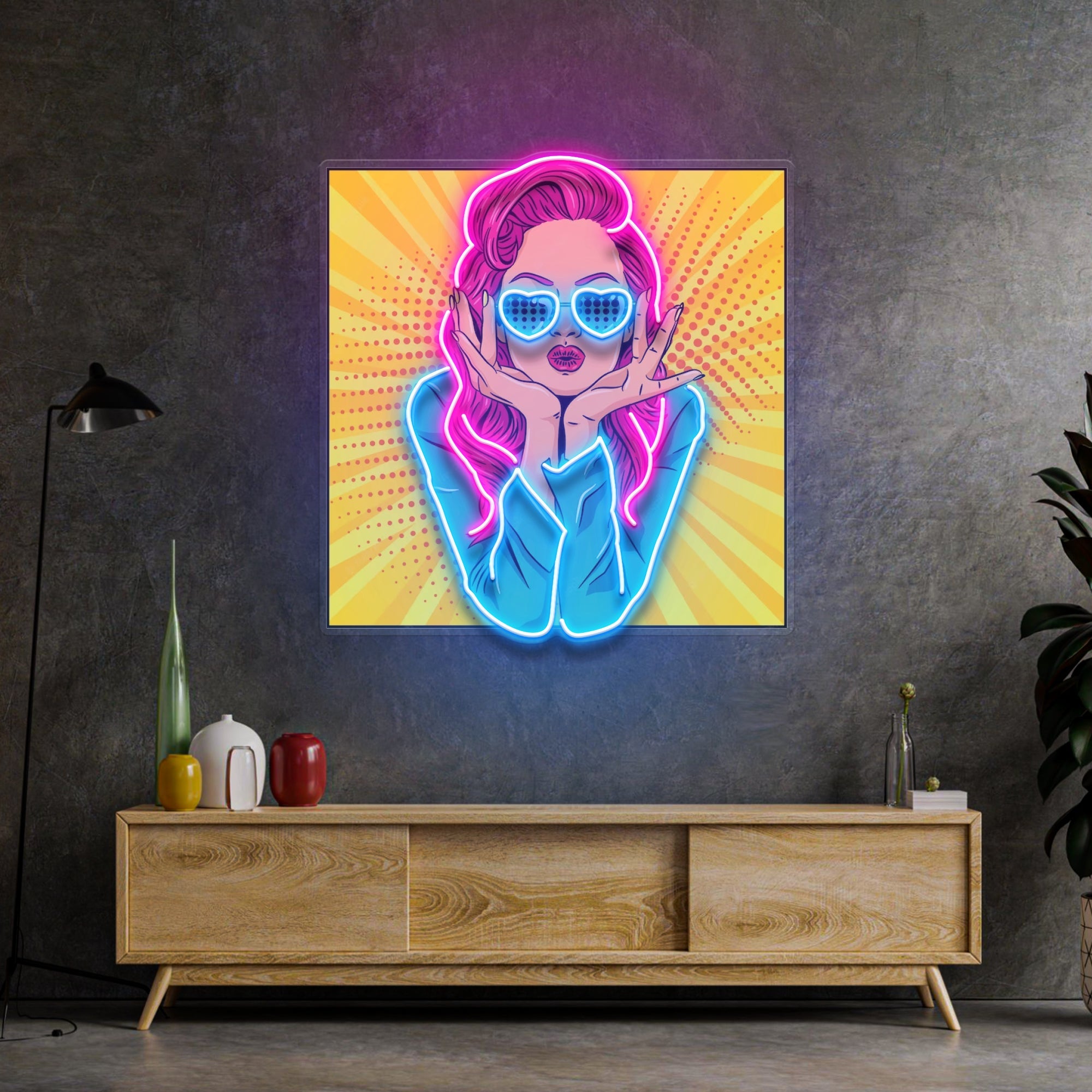 Woman Retro LED Neon Sign Light Pop Art