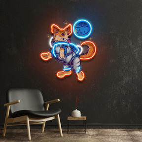 Puppy Space LED Neon Sign Light Pop Art