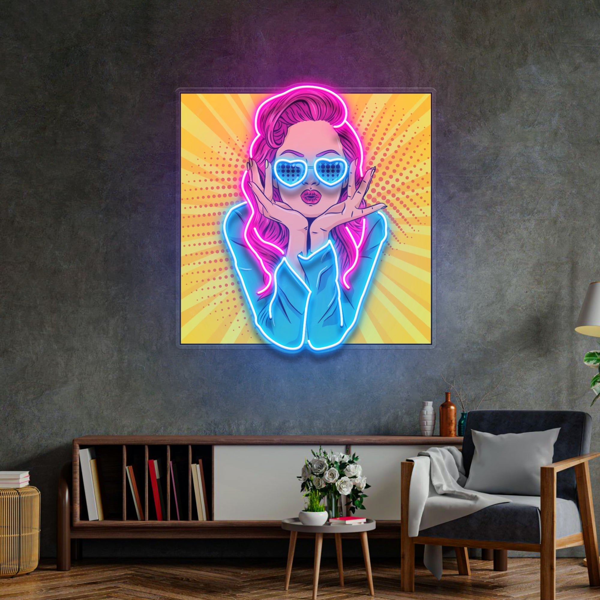 Woman Retro LED Neon Sign Light Pop Art