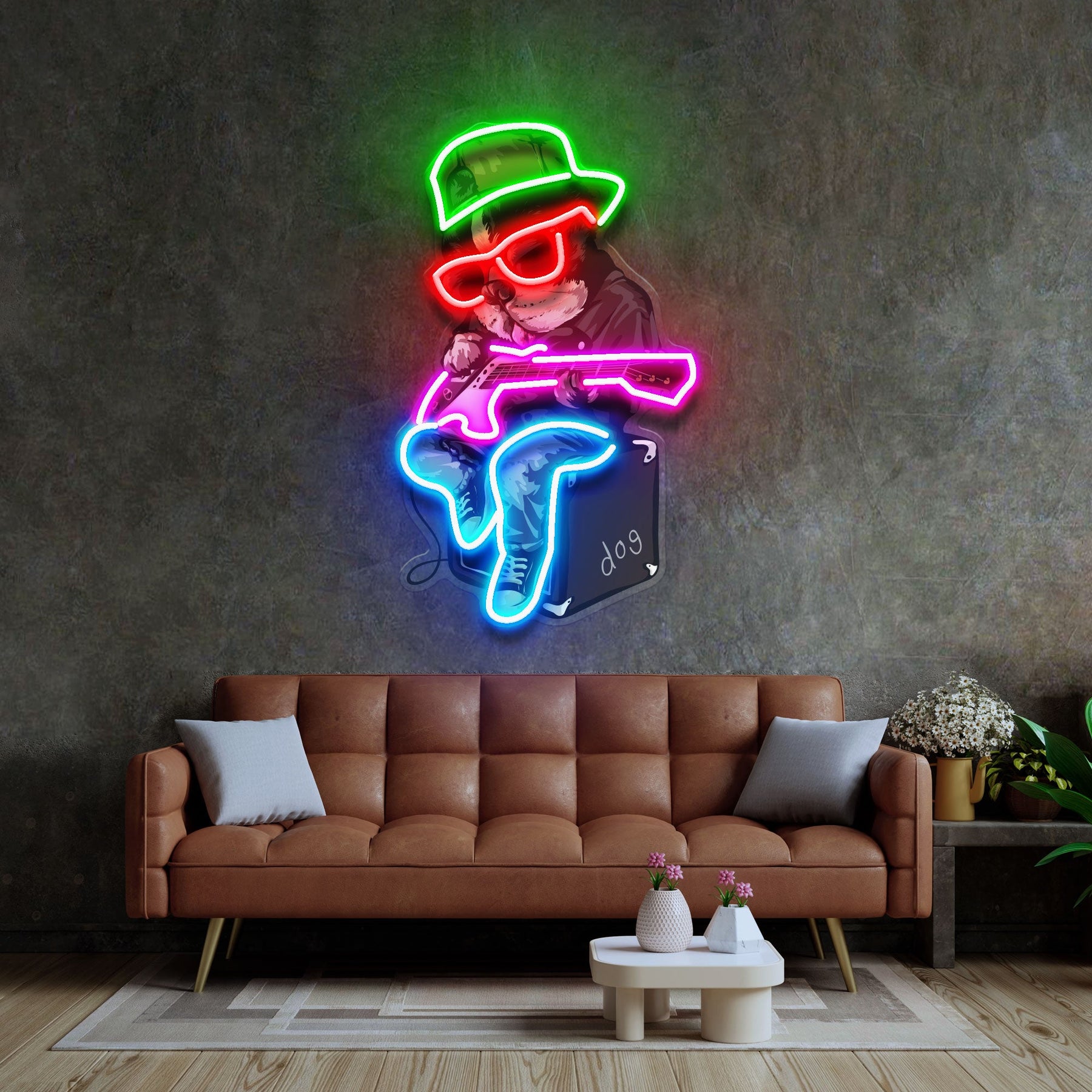 Rock Pug LED Neon Sign Light Pop Art