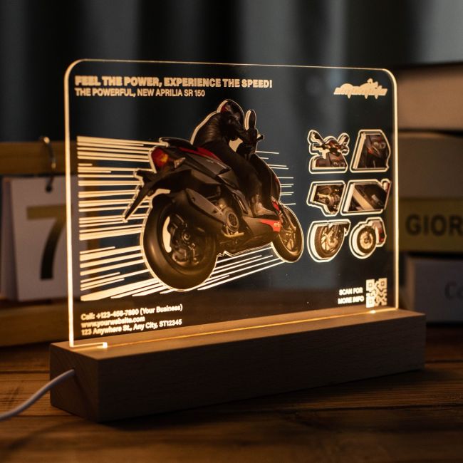 Custom 3D LED Motorcycle Night Light SGTN019