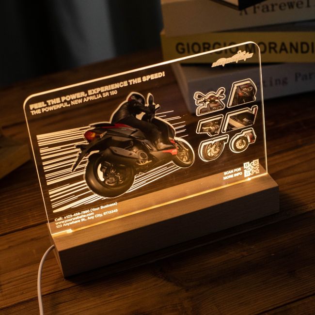 Custom 3D LED Motorcycle Night Light SGTN019