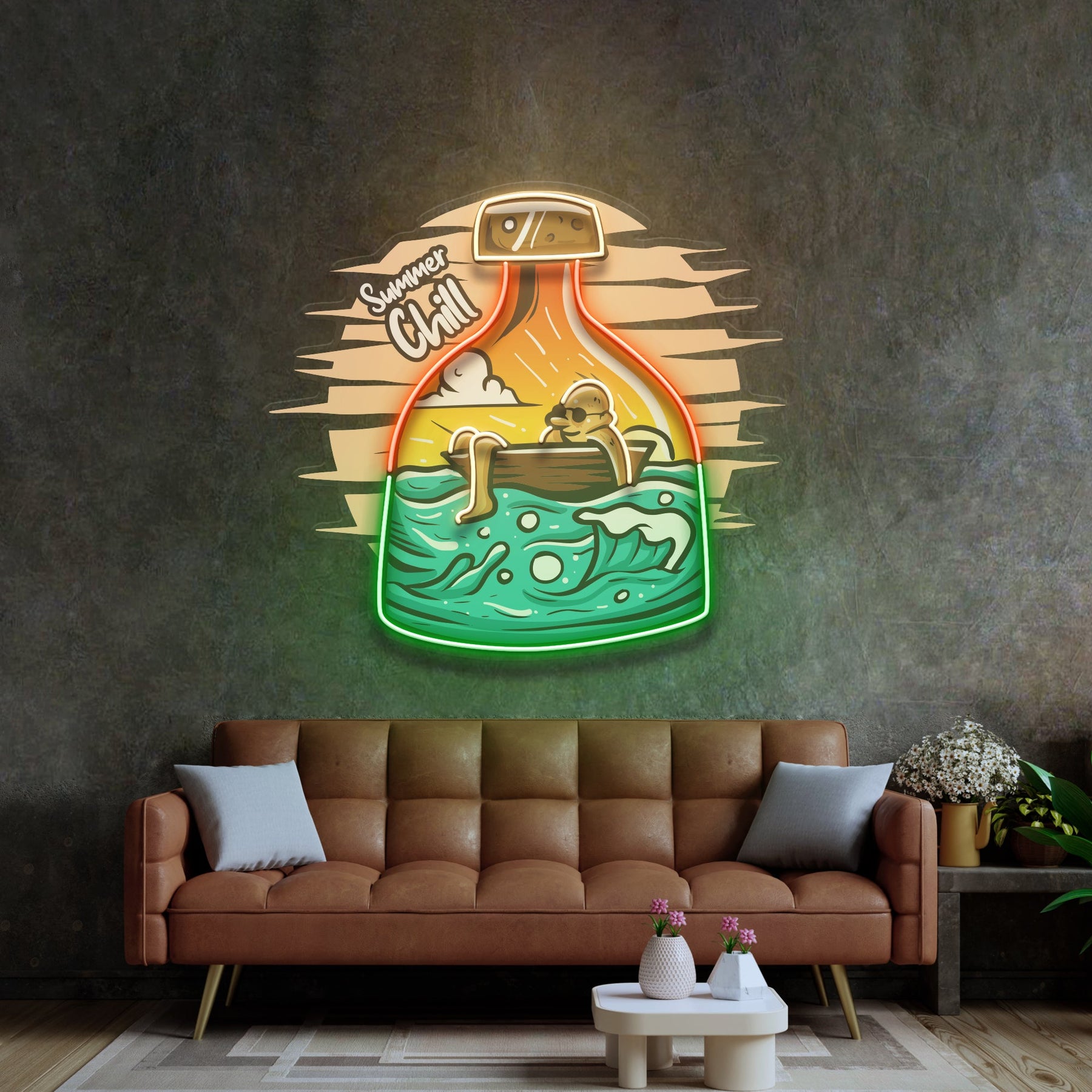 Summer Chill LED Neon Sign Light Pop Art
