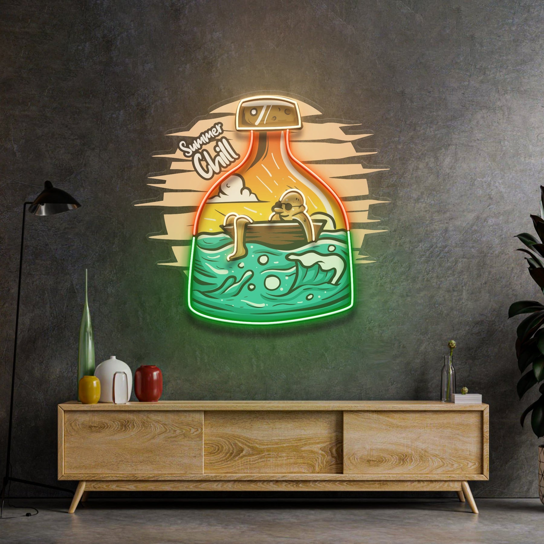 Summer Chill LED Neon Sign Light Pop Art