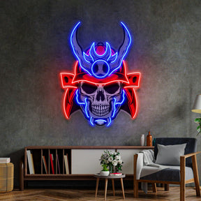 Sumurai Skullcap LED Neon Sign Light Pop Art