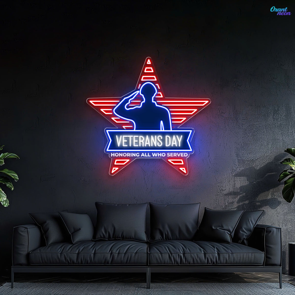 Forever Grateful: Honoring Our Heroes Neon Sign Light Artwork