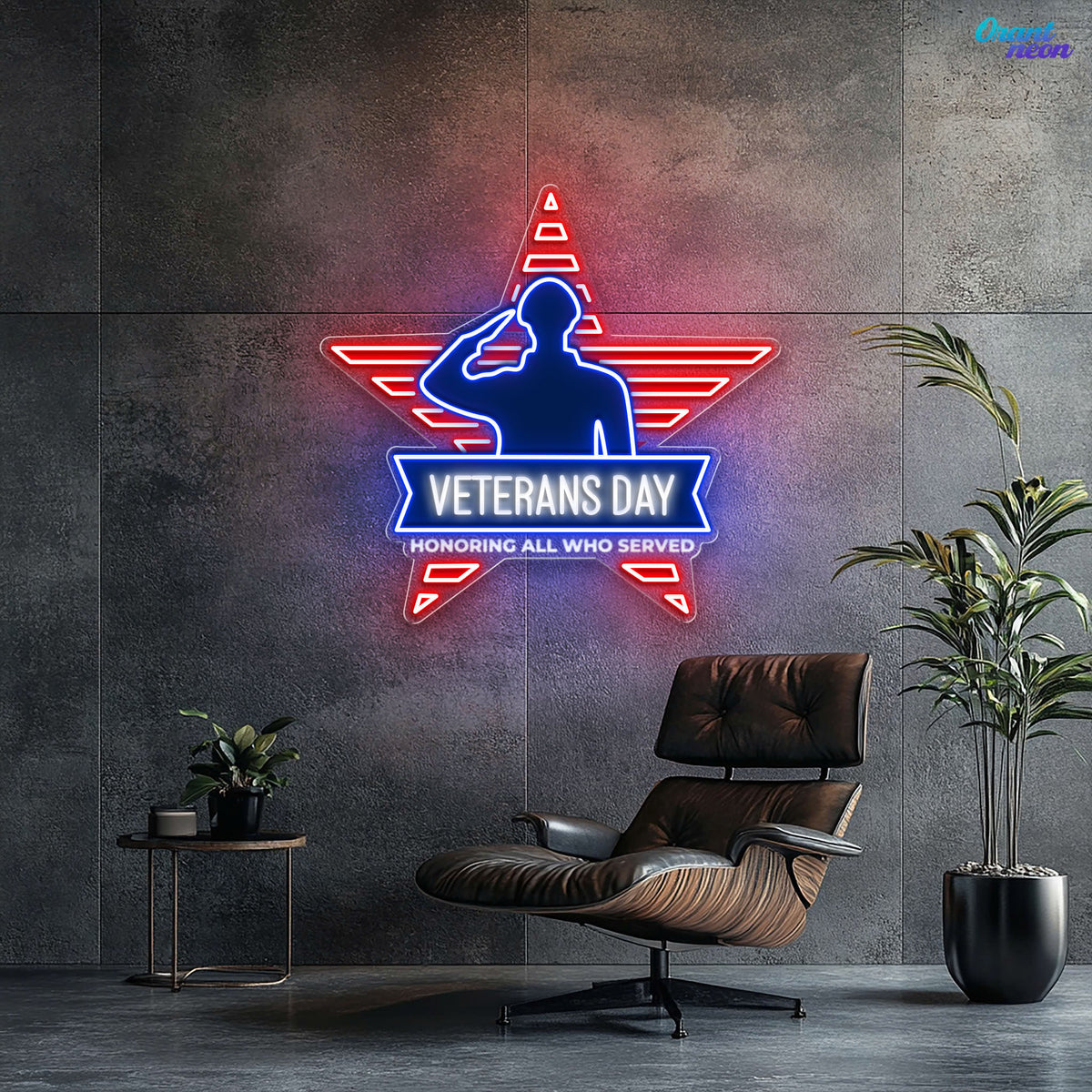 Forever Grateful: Honoring Our Heroes Neon Sign Light Artwork