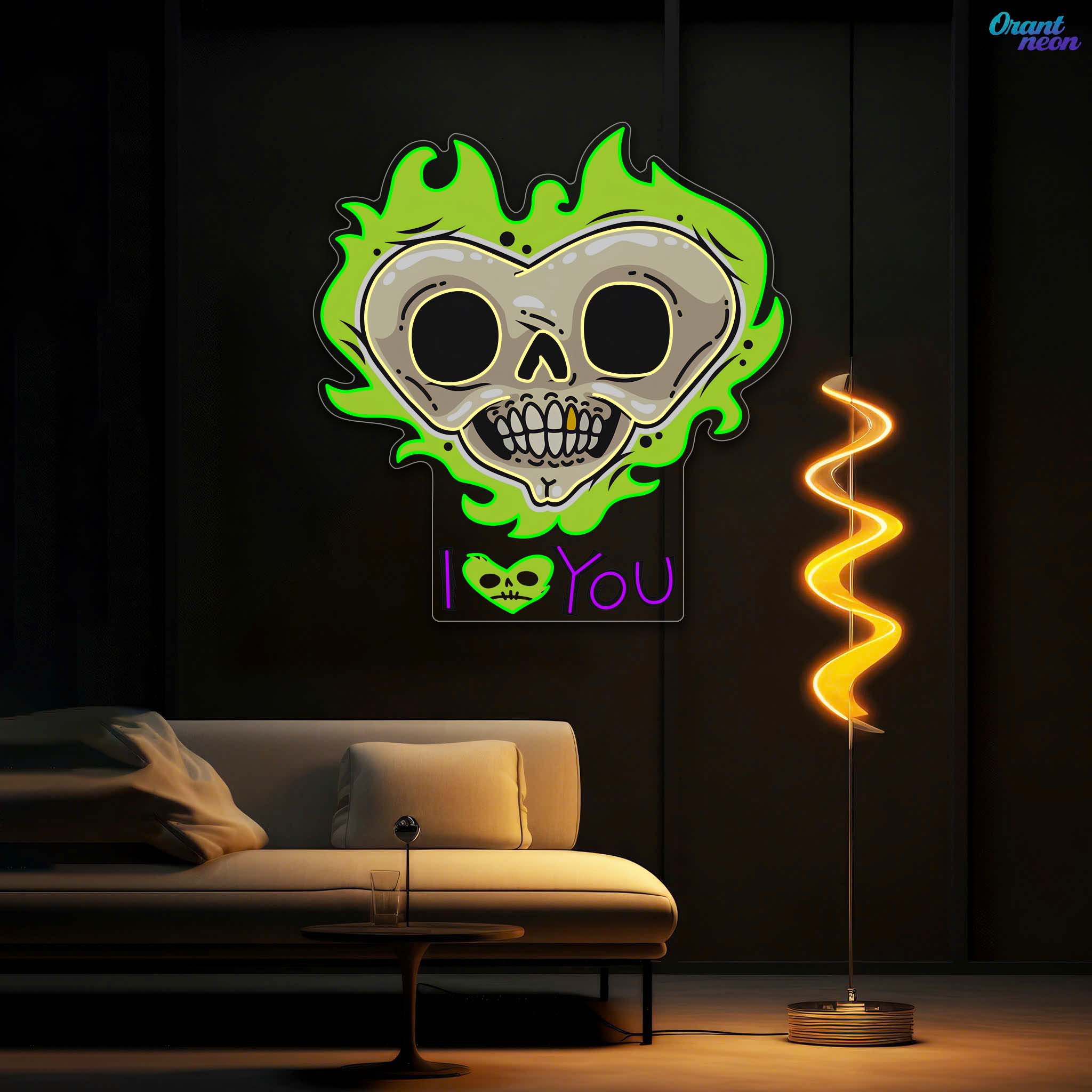 Fires of Desire, Shadows of Death Best Gift for Valentine Neon Sign Artwork