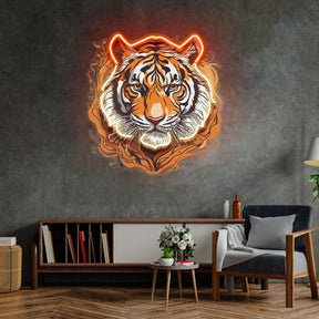 Tiger Headshot LED Neon Sign Light Pop Art